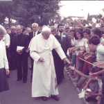 Il Papa S. Giovanni Paolo II, Chiara e Maras - 1984 - Centro Mariapoli di Rocca di Papa